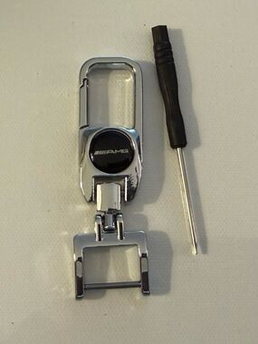 AMG Logo Key Fob Keychain in Metal NWT